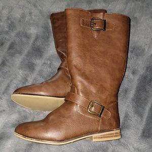 Cat & Jack Big Girls Size 4 Brown Tall Riding Boots